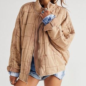Free People Dolman Quilted Knit Jacket